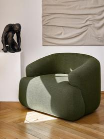 Fauteuil vert Sofia, Tissu vert, larg. 96 x prof. 82 cm