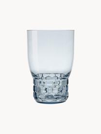 Bicchieri in plastica Jellies 4 pz, Plastica, Azzurro trasparente, Ø 9 x Alt. 13 cm, 460 ml
