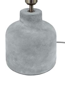 Handgefertigte Tischlampe Ike mit Betonfuß, Lampenschirm: 100% Leinen, Lampenfuß: Beton, Grau, Weiß, Ø 30 x H 45 cm