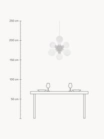 Design Pendelleuchte Atomium, dimmbar, Weiss, B 58 x H 52 cm