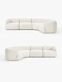 Modulares Ecksofa Sofia (4-Sitzer), Bezug: 100 % Polypropylen Der ho, Gestell: Fichtenholz, Spanplatte, , Webstoff Cremeweiss, B 312 x T 235 cm