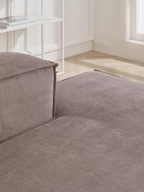 Modulaire XL chaise longue Lennon van corduroy, Bekleding: corduroy (92% polyester, , Frame: massief grenenhout, multi, Poten: kunststof De poten bevind, Corduroy taupe, B 357 x D 119 cm, rugleuning rechts