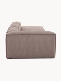 Modulaire XL chaise longue Lennon van corduroy, Bekleding: corduroy (92% polyester, , Frame: massief grenenhout, multi, Poten: kunststof De poten bevind, Corduroy taupe, B 357 x D 119 cm, rugleuning rechts