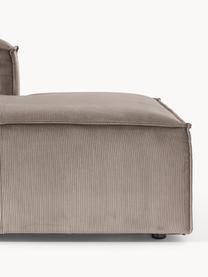 Modulaire XL chaise longue Lennon van corduroy, Bekleding: corduroy (92% polyester, , Frame: massief grenenhout, multi, Poten: kunststof De poten bevind, Corduroy taupe, B 357 x D 119 cm, rugleuning rechts