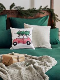 Housse de coussin 40x40 Noël design Xmas Tree de Kera Till, Coton, Blanc, rouge, vert, larg. 40 x long. 40 cm