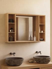 Szafka łazienkowa z lustrem Parana, Stelaż: drewno tekowe, Drewno tekowe, szkło lustrzane, S 100 x W 65 cm