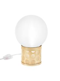 Kleine dimbare tafellamp Atmosfera in goudkleur, Lampenkap: methacrylaat, Lampvoet: methacrylaat, Goldflex, Goudkleurig, wit, 20 x 30 cm