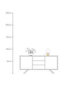 Kleine dimbare tafellamp Atmosfera in goudkleur, Lampenkap: methacrylaat, Lampvoet: methacrylaat, Goldflex, Goudkleurig, wit, 20 x 30 cm