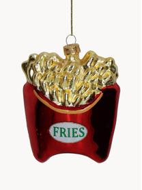 Adorno navideño Fries, Vidrio, Amarillo, rojo, An 9 x Al 11 cm