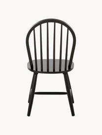 Krzesło z drewna Megan, 2 szt., Drewno kauczukowe, lakierowane, Czarny, S 46 x G 51 cm