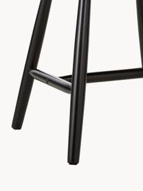 Windsor houten stoelen Milas in zwart, 2 stuks, Gelakt rubberhout, Zwart, B 46 x D 51 cm