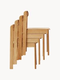 Stapelbare Eichenholz-Stühle Blueprint, 2 Stück, Eichenholz, Eichenholz, B 46 x T 49 cm