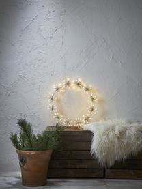 Svetelný LED veniec Flower Ring, Plast, Lomená biela, Ø 50 cm