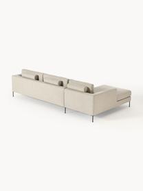 Ecksofa Cucita (4-Sitzer), Bezug: Webstoff (100% Polyester), Gestell: Massives Kiefernholz, Webstoff Hellbeige, B 302 x T 163 cm, Eckteil links