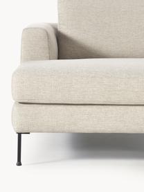 Ecksofa Cucita (4-Sitzer), Bezug: Webstoff (100% Polyester), Gestell: Massives Kiefernholz, Füße: Metall, lackiert Dieses P, Webstoff Hellbeige, B 302 x T 163 cm, Eckteil links