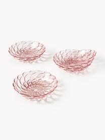 Platos hondos con relieve Jellies, 4 uds., Plástico, Rosa claro, Ø 22 cm