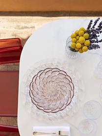 Assiettes creuses avec motif texturé Jellies, 4 pièces, Plastique, Rose pâle, Ø 22 cm