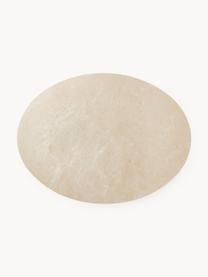 Table ovale en marbre Miley, 120 x 90 cm, Beige, marbré, larg. 120 x prof. 90 cm