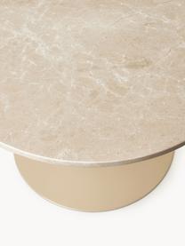 Table ovale en marbre Miley, 120 x 90 cm, Beige, marbré, larg. 120 x prof. 90 cm