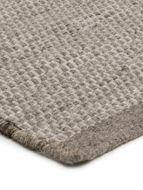 Tapis en laine tissé à la main gris moucheté Asko, Gris clair, gris, larg. 80 x long. 250 cm