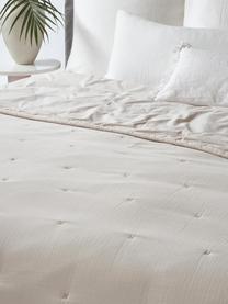 Gewatteerde bedsprei Lenore van katoen, Bekleding: 100% katoen, Lichtbeige, B 230 x L 250 cm (voor bedden tot 180 x 200 cm)