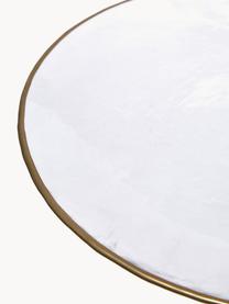 Assiettes plates en verre Orphee, 2 pièces, Verre, Transparent avec bordure dorée, Ø 28 cm