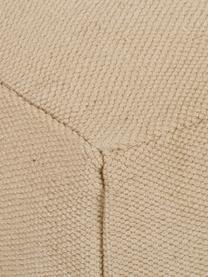 Cuscino da pavimento beige tessuto a mano Khela, Rivestimento: 100% poliestere riciclato, Beige, Larg. 60 x Alt. 25 cm