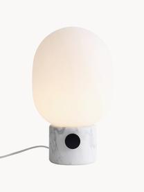 Lampa stołowa z funkcją przyciemniania JWDA, W 32 cm, Biały, jasny szary marmurowy, Ø 19 x W 32 cm