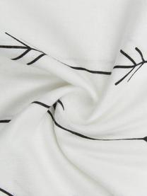 Flanelová posteľná bielizeň so vzorom Kezia, Krémovobiela, čierna, 135 x 200 cm + 1 vankúš 80 x 80 cm