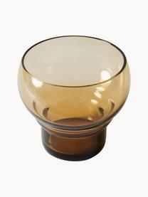 Bicchieri fatti a mano anni 70's, 4 pz, Vetro, Marrone chiaro trasparente, Ø 9 x Alt. 8 cm, 270 ml