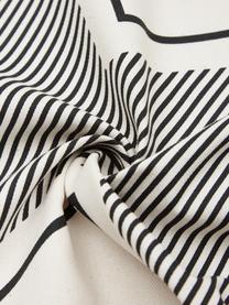 Federa arredo boho color bianco crema/nero Indy, 100% cotone, Bianco, nero, Larg. 45 x Lung. 45 cm