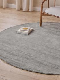 Tapis rond en viscose tissé main Jane, Gris, Ø 115 cm (taille S)