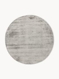 Tapis rond en viscose tissé main Jane, Gris, Ø 115 cm (taille S)