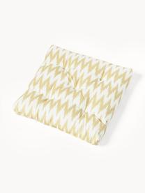 Coussin d'assise de jardin motif ikat Maillot, 100 % acrylique

Le matériau est certifié STANDARD 100 OEKO-TEX®, 2016OK0494, Jaune, larg. 40 x long. 40 cm