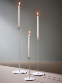 Set 3 candelabri Elsy, Metallo verniciato a polvere, Bianco, Set in varie misure