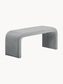 Banquette en velours Penelope, Velours gris, larg. 110 x haut. 45 cm