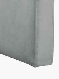 Banquette en velours Penelope, Velours gris, larg. 110 x haut. 45 cm