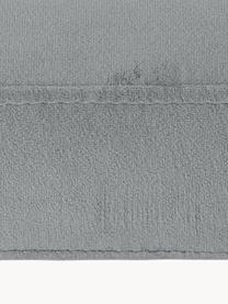 Ławka tapicerowana z aksamitu Penelope, Tapicerka: aksamit (100% poliester) , Stelaż: metal, płyta wiórowa, Szary aksamit, S 110 x W 46 cm