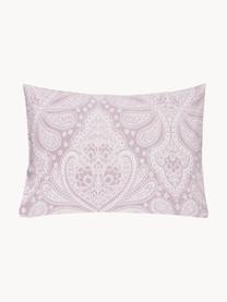 Taie d'oreiller lilas 45x110 coton bio renforcé paisley Manon, 2 pièces, Lilas, larg. 50 x long. 70 cm (2 pièces)