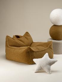 Kinder-Sitzsack Sugar aus Teddy, Teddy Senfgelb, B 70 x T 80 cm