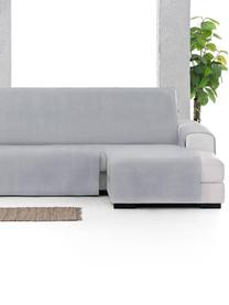 Copertura divano angolare Levante, 65% cotone, 35% poliestere, Grigio, Larg. 150 x Lung. 240 cm, chaise-longue a destra