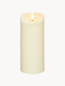 Velas pilar LED Bomi, 2 uds., a pilas, 18 cm, Blanco crema, Ø 8 x Al 18 cm