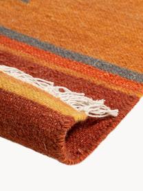 Alfombra artesanal de lana estampada con flecos Zohra, 90% algodón, 10% poliéster

Las alfombras de lana se pueden aflojar durante las primeras semanas de uso, la pelusa se reduce con el uso diario., Multicolor, An 70 x L 140 cm (Tamaño XS)