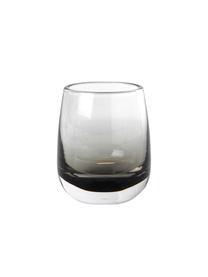 Vasos de chupito de vidrio soplado artesanalmente Smoke, 6 uds., Vidrio, Gris, Ø 5 x Al 6 cm, 40 ml