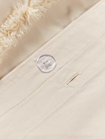 Perkalkatoenen kussenhoes Madeline met getufte decoratie, Weeftechniek: perkal Draaddichtheid 200, Lichtbeige, B 60 x L 70 cm