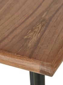 Eettafel Juno met walnoothoutfineer, Tafelblad: MDF met walnoothoutfineer, Frame: gepoedercoat metaal, Walnoothoutfineer, B 180 x D 90 cm