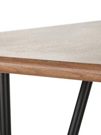 Eettafel Juno met walnoothoutfineer, Tafelblad: MDF met walnoothoutfineer, Frame: gepoedercoat metaal, Walnoothoutfineer, B 180 x D 90 cm