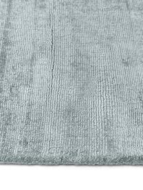 Passatoia in viscosa fatta a mano Jane, Retro: 100% cotone, Grigio blu, Larg. 80 x Lung. 200 cm