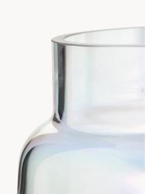 Grosse Glas-Vase Lasse, irisierend, H 22 cm, Glas, Transparent, irisierend, Ø 13 x H 22 cm