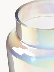 Grosse Glas-Vase Lasse, irisierend, H 22 cm, Glas, Transparent, irisierend, Ø 13 x H 22 cm